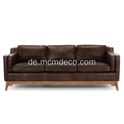 Worthington Oxford Brown Ledersofa